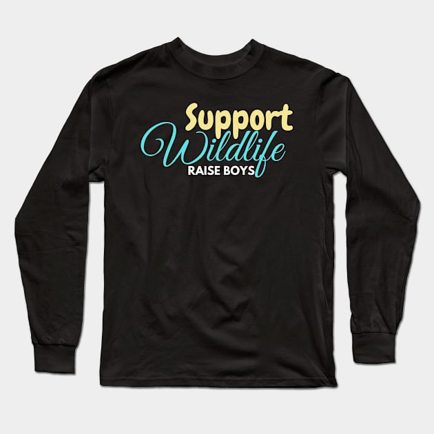 Support Wildlife Raise Boys Long Sleeve T-Shirt by EslamMohmmad